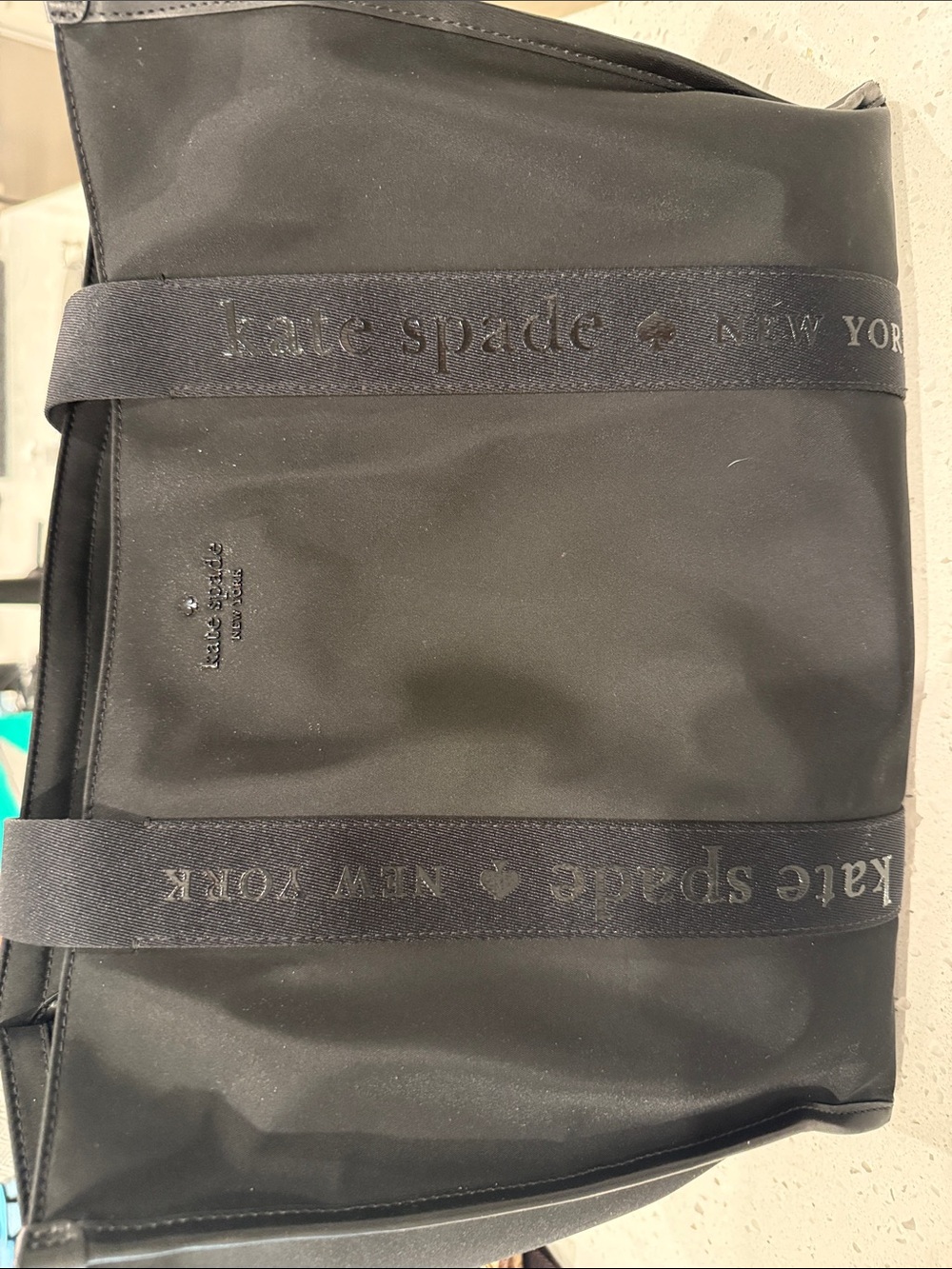 kate spade Black Nylon tote Bag with Logo Webbing